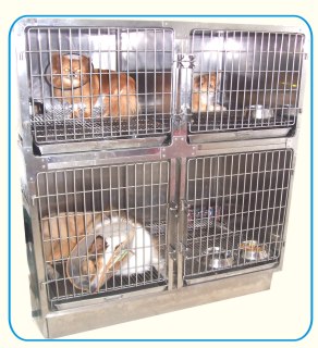 不锈钢宠物笼，宠物寄养笼，宠物展示笼。