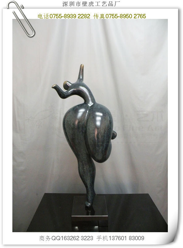 迎宾小男孩雕塑裸体抽象女人体雕塑会所样板房艺术摆件原始图片2