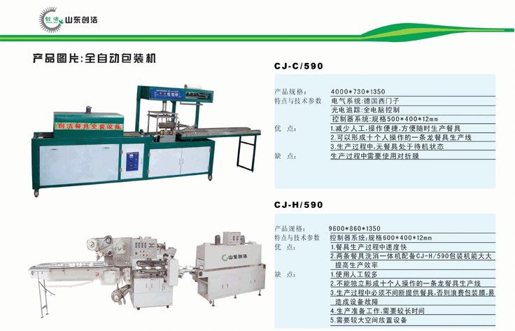 全自动餐具消毒设备包装机  01