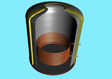 #换热盘管水箱--济南万卡太阳能工程集热器