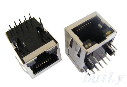 RJ45-1X1千兆变压器插座双色灯