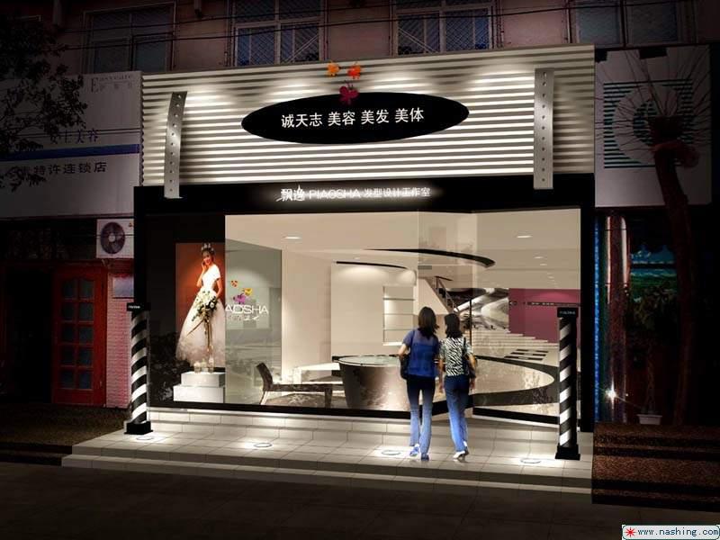 上海沃高展示上海专业美容美发店设计,上海美发美容店设计施工