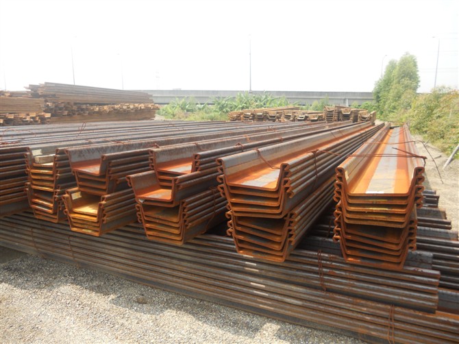 大量供应日本新日铁3号4号6米9米12米热轧钢板桩