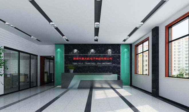深圳办公楼装修,办公玻璃隔断,形象墙安装监控安装
