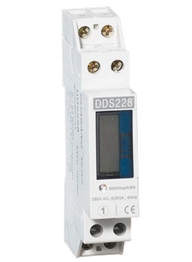 供应DDS228单相导轨市安装电能表1P导轨表