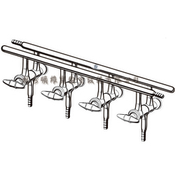 四氟双排管经营   聚四氟双排管  气体分配器  玻璃仪器