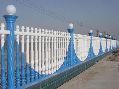 供应彩色PVC护栏 PVC护栏-PVC彩色护栏-水泥护栏-护栏