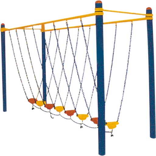 供应健身路径器材链式吊桩-促进儿童的动手能力与协调能力；中山柏克体育器材