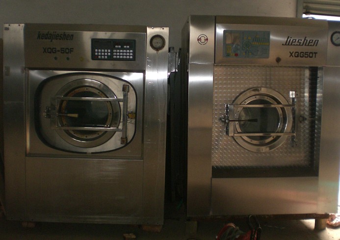 河北石家庄邯郸邢台地区 二手服装厂成套洗涤设备转让， 