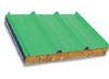 彩钢岩棉板,岩棉夹芯板,岩棉彩钢板生产,供应防火岩棉彩钢板