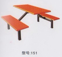 玻璃钢餐桌椅，江门市玻璃钢餐桌椅，四人长条玻璃钢餐桌椅篮球架