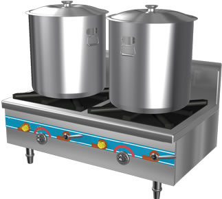 供应 电磁双头平头炉 武汉厨具公司 厨房设备 不锈钢厨具