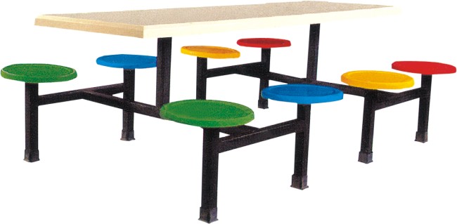 柏克 专业生产 玻璃钢餐桌椅  厂家批发零售 品质优良  八人圆凳餐台