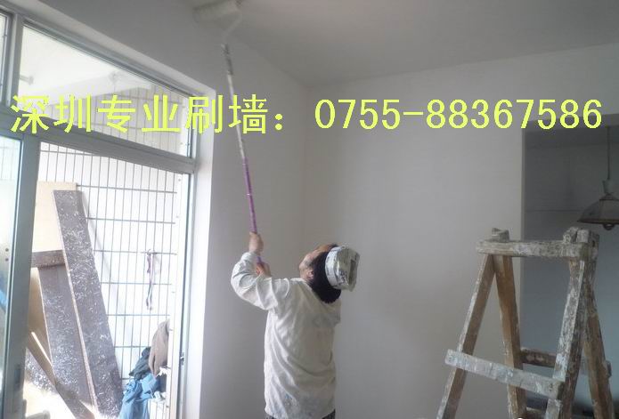  深圳国贸餐厅装修，铺地砖，墙面粉刷