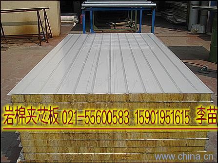 中国彩钢岩棉夹芯板，岩棉夹芯板价格，岩棉夹芯板生产