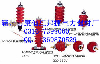 HY5WZ-17/45硅胶氧化锌避雷器，氧化锌避雷器