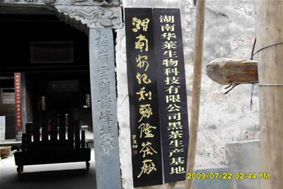 公司黑茶生產(chǎn)基地大門