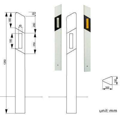柱式轮廓标,轮廓标，PVC柱式轮廓标