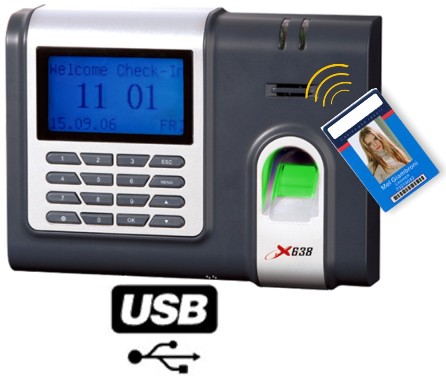 中控X638指纹ID卡考勤机 中控指纹+ID卡考勤机 网络联网指纹打卡机