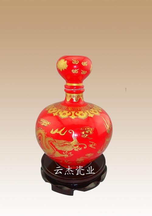 手绘陶瓷酒瓶，青花瓷景德镇艺术陶瓷酒瓶图片