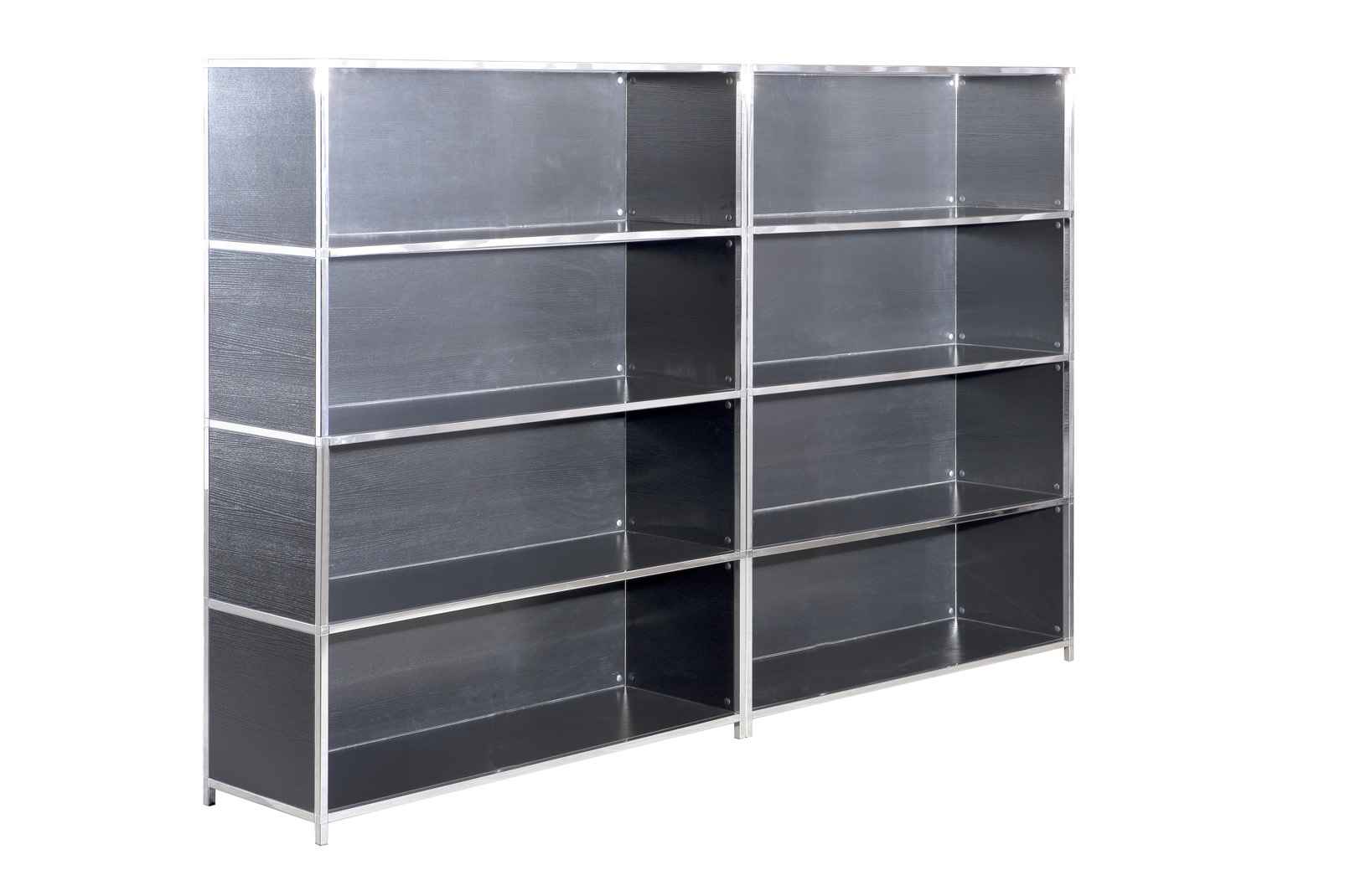 欧式时尚组合型不锈钢双排书柜文件柜展示柜
