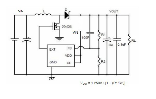3v升5V 1.5A 2A内置mos管 简单电路升压ic