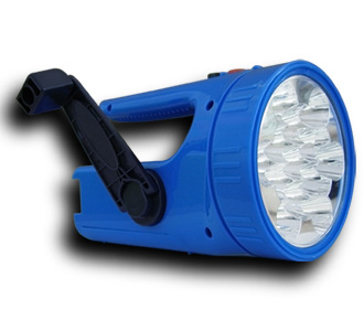供应光玛T13 LED多功能手摇自发电手提灯 强光探照灯